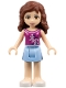 Minifig No: frnd0040 Name: Friends Olivia (Light Nougat) - Bright Light Blue Skirt, Magenta Top Minifig No: frnd0040 Name: Friends Olivia (Light Nougat) - Bright Light Blue Skirt, Magenta Top