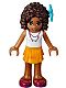 Minifig No: frnd0051 Name: Friends Andrea - Bright Light Orange Layered Skirt, White Top with Necklace with Music Notes, Flower Minifig No: frnd0051 Name: Friends Andrea - Bright Light Orange Layered Skirt, White Top with Necklace with Music Notes, Flower