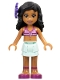 Minifig No: frnd0057a Name: Friends Kate - Light Aqua Layered Skirt, Magenta Bikini Top, Dark Purple Flower Minifig No: frnd0057a Name: Friends Kate - Light Aqua Layered Skirt, Magenta Bikini Top, Dark Purple Flower