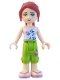Minifig No: frnd0059  Name: Friends Mia - Lime Cropped Trousers, Lavender Top