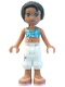 Minifig No: frnd0072  Name: Friends Joanna - White Cropped Trousers, Dark Azure Bikini Top