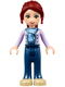 Minifig No: frnd0088  Name: Friends Mia - Dark Blue Trousers, Medium Lavender Jacket with Scarf