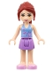 Minifig No: frnd009  Name: Friends Mia, Medium Lavender Skirt, Light Blue Top