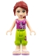 Minifig No: frnd0130  Name: Friends Mia - Lime Cropped Trousers, Magenta Top
