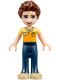 Minifig No: frnd0138  Name: Friends Daniel - Dark Blue Trousers, Orange and Bright Light Yellow Polo Shirt