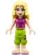 Minifig No: frnd0153  Name: Friends Liza - Lime Cropped Trousers, Magenta Top
