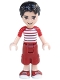 Minifig No: frnd0162 Name: Friends Nate - Dark Red Cropped Trousers Large Pockets, Red and White Striped Shirt Minifig No: frnd0162 Name: Friends Nate - Dark Red Cropped Trousers Large Pockets, Red and White Striped Shirt