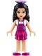 Minifig No: frnd0172 Name: Friends Emma - Magenta Layered Skirt, White Top with Magenta Apron, Medium Lavender Flower Minifig No: frnd0172 Name: Friends Emma - Magenta Layered Skirt, White Top with Magenta Apron, Medium Lavender Flower