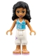 Minifig No: frnd0200 Name: Friends Kate - White Cropped Trousers with Purple Flower, Medium Azure Top with White Trim Minifig No: frnd0200 Name: Friends Kate - White Cropped Trousers with Purple Flower, Medium Azure Top with White Trim