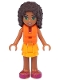 Minifig No: frnd0205 Name: Friends Andrea - Bright Light Orange Layered Skirt, Tan Top with Bright Light Orange Chevron Stripes, Life Jacket Minifig No: frnd0205 Name: Friends Andrea - Bright Light Orange Layered Skirt, Tan Top with Bright Light Orange Chevron Stripes, Life Jacket