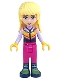 Minifig No: frnd0211  Name: Friends Stephanie - Winter Vest with Fur Collar, Magenta Pants, Dark Blue Boots