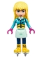 Minifig No: frnd0217  Name: Friends Stephanie - Light Aqua Skirt, Dark Azure Top, Ice Skates