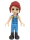 Minifig No: frnd0224 Name: Friends Mia - Medium Blue Overalls, Striped Shirt, Dark Red Hair Minifig No: frnd0224 Name: Friends Mia - Medium Blue Overalls, Striped Shirt, Dark Red Hair