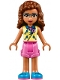 Minifig No: frnd0241 Name: Friends Olivia (Nougat) - Bright Light Yellow Vest over Dark Azure Shirt and Dark Pink Tie, Dark Pink Shorts Minifig No: frnd0241 Name: Friends Olivia (Nougat) - Bright Light Yellow Vest over Dark Azure Shirt and Dark Pink Tie, Dark Pink Shorts