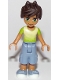 Minifig No: frnd0275  Name: Friends Liam - Sand Blue Long Shorts, Lime and Yellow T-Shirt