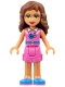 Minifig No: frnd0290 Name: Friends Olivia (Nougat) - Dark Pink Shorts and Top Minifig No: frnd0290 Name: Friends Olivia (Nougat) - Dark Pink Shorts and Top