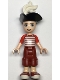 Minifig No: frnd0336 Name: Friends Zack - Dark Red Cropped Trousers Large Pockets, Red and White Striped Shirt, Pirate Tricorne Hat, White Plume Minifig No: frnd0336 Name: Friends Zack - Dark Red Cropped Trousers Large Pockets, Red and White Striped Shirt, Pirate Tricorne Hat, White Plume