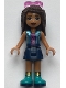 Minifig No: frnd0338 Name: Friends Andrea - Dark Blue Skirt, Metallic Light Blue Vest over Magenta Top, Sunglasses Minifig No: frnd0338 Name: Friends Andrea - Dark Blue Skirt, Metallic Light Blue Vest over Magenta Top, Sunglasses