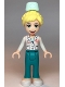 Minifig No: frnd0358  Name: Friends Dr. Maria - Dark Turquoise Trousers, White Top
