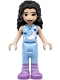 Minifig No: frnd0399  Name: Friends Emma - Bright Light Blue Sleepshirt and Trousers, Medium Lavender Boots