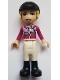 Minifig No: frnd0458 Name: Friends Stephanie - White Riding Pants, Magenta Jacket, Riding Helmet with Bright Light Yellow Ponytail Minifig No: frnd0458 Name: Friends Stephanie - White Riding Pants, Magenta Jacket, Riding Helmet with Bright Light Yellow Ponytail