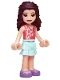 Minifig No: frnd0463  Name: Friends Emma - Light Aqua Skirt, Coral Top, Medium Lavender Shoes