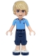 Minifig No: frnd047  Name: Friends Andrew - Dark Blue Cropped Trousers, Bright Light Blue Polo Shirt