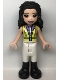 Minifig No: frnd0540  Name: Friends Emma - Neon Yellow Safety Vest, White Trousers with Black Boots