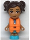 Minifig No: frnd0543  Name: Friends Maya - Micro Doll, Orange Life Jacket