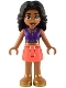 Minifig No: frnd0573 Name: Friends Adi - Dark Purple Top, Coral Skirt Minifig No: frnd0573 Name: Friends Adi - Dark Purple Top, Coral Skirt