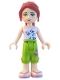 Minifig No: frnd059  Name: Friends Mia - Lime Cropped Trousers, Lavender Top