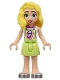 Minifig No: frnd0592  Name: Friends Matilde - Yellowish Green Jumper, Bubble Tea Uniform, Silver Shoes