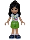 Minifig No: frnd0631 Name: Friends Liann - White Shirt with Dark Blue Short Sleeves, Lime Skirt, Dark Blue Shoes Minifig No: frnd0631 Name: Friends Liann - White Shirt with Dark Blue Short Sleeves, Lime Skirt, Dark Blue Shoes