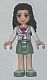Minifig No: frnd067  Name: Friends Emma, Sand Green Skirt, White Jacket with Bow over Magenta Top