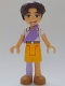 Minifig No: frnd0671  Name: Friends Petch - White Shirt, Medium Lavender Belt Bag