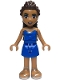 Minifig No: frnd0676  Name: Friends Andrea (Adult) - Blue Halter Dress with Silver Straps