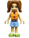 Minifig No: frnd0743  Name: Friends Candi - Dark Turquoise Swimsuit, Orange Life Jacket