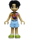 Minifig No: frnd0752  Name: Friends Niko - Bright Light Orange Sleeveless Shirt, Bright Light Blue Shorts, Lime Shoes