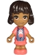 Minifig No: frnd0766  Name: Friends Alba - Micro Doll, Coral Dress