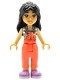 Minifig No: frnd0789  Name: Friends Liann - Coral Overalls