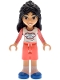 Minifig No: frnd0809  Name: Friends Liann - Coral Pajamas