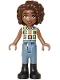Minifig No: frnd0843  Name: Friends Aliya - White Crochet Top, Sand Blue Trousers with Black Boots