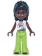 Minifig No: frnd0848 Name: Friends Elsa D - White Knotted Sleeveless Shirt, Lime Trousers Bell-Bottoms, Dark Red Shoes Minifig No: frnd0848 Name: Friends Elsa D - White Knotted Sleeveless Shirt, Lime Trousers Bell-Bottoms, Dark Red Shoes