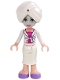 Minifig No: frnd085  Name: Friends Sophie - White Long Skirt, Magenta Top with White Jacket, White Turban, Light Aqua Mask