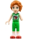 Minifig No: frnd0858  Name: Autumn - Bright Green Outfit with Reindeer in Santa Hat