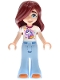 Minifig No: frnd0861 Name: Friends Paisley - White Unicorn T-shirt, Bright Light Blue Trousers Bell-Bottoms Minifig No: frnd0861 Name: Friends Paisley - White Unicorn T-shirt, Bright Light Blue Trousers Bell-Bottoms