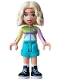 Minifig No: frnd0868  Name: Friends Nova - Light Aqua and Lime Sweater, Dark Turquoise Shorts, Black Boots