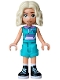 Minifig No: frnd0878  Name: Friends Nova - Dark Turquoise Sleeveless Hoodie and Shorts Folded Hem, Black Boots