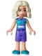 Minifig No: frnd0880  Name: Friends Nova - Dark Turquoise Sleeveless Hoodie, Dark Purple Shorts, Dark Turquoise Shoes
