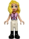 Minifig No: frnd0890  Name: Friends Matilde - Bright Pink Sleeveless Jacket, White Trousers, Black Boots